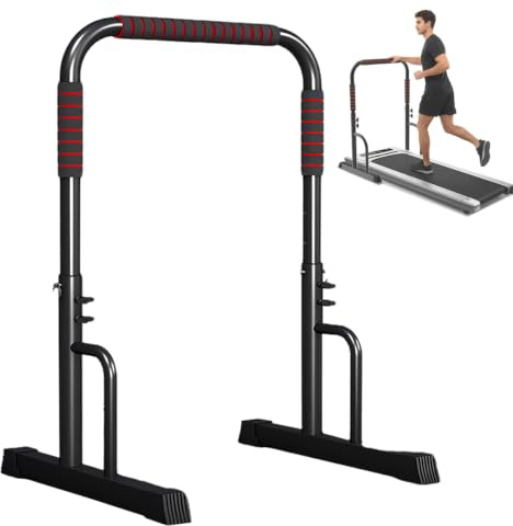 Leemeexaa Adjustable Walking Pad Handle Bar Only 25.2 Inches Wide 31.5-42.5 Inches Height Adjustable Walking Pad Handle Barequipped With Comfortable Handles Non Slip Feet Easy To Install Design (Red)