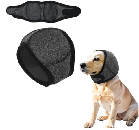 Dog Snood Ear Protectors, Comfort Dog Ear Muffs Noise Protection Calming Hood Cat Neck and Ears Warmer Ear Covers for Pet Anxiety Relief Calming Outdoor Indoor (S)