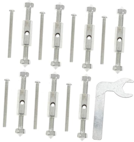 TOBBOMEY Kit Riparazione Cassetta Elettrica con Aste Supporto Regolabili per Scatola di Connessione Muro Strumento per Sistemare Cassette Elettriche Fissaggio Sicuro con Bulloni e Chiave