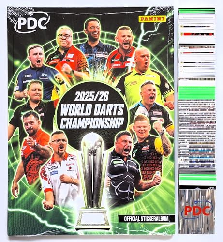 Darts PDC World Championship 2026 - Komplettsatz 312 Sticker + Hardcover Leeralbum + Update Set