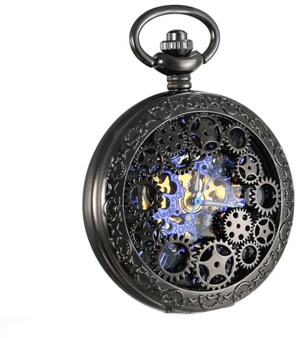 Lancardo Montre de Poche Mécanique Personnalisée,Montre a Gousset Homme Personnalisable,Meilleur Cadeau d'anniversaire pour Hommes + Boîte Cadeau