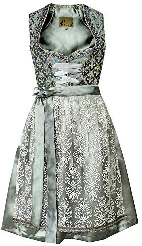 Alte Liebe Trachtenkleid 2tlg. Damen Dirndl Kleid A373 /44 Petrol Blau Grün