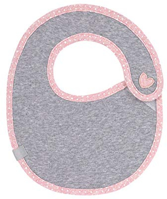LÄSSIG Baby Lätzchen wasserabweisend Klettverschluss Baumwolle/Baby Bib Small, Lela