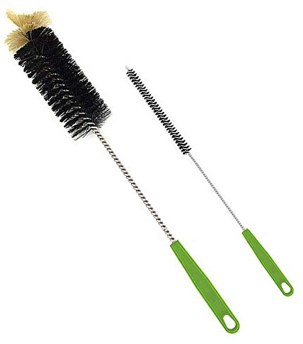 Long Bottle Brush, 17 in Bendable Cleaner Brushes for Cleaning Neck Beer Bottles, Wine, Baby Bottles, Water Bottles, Tumblers, Flask, Bird Feeder, Vase and Brewing Pipes Brush+Bottle Brush/2Pack