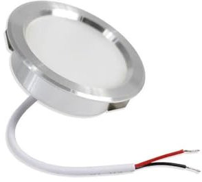 Gloriashoponline FARETTO LED 3 W LUCE BIANCA CALDA NATURALE A INCASSO ROTONDO OPACO BORDO ARGENTO (4000k)