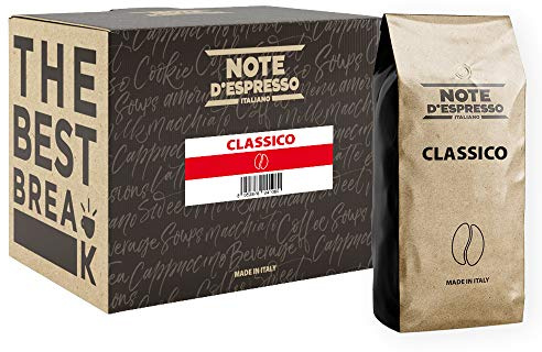 Note D'Espresso Classico, Miscela di Caffè Torrefatto in Grani, Confezione da 2 X 1000 g