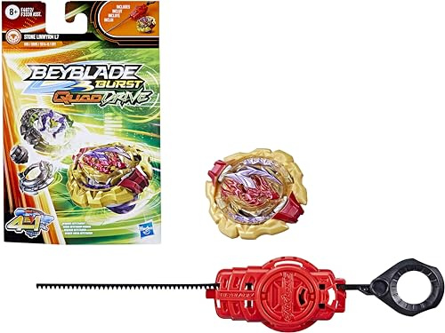Beyblade Burst QuadDrive Stein Linwyrm L7 Kreisel Starterpack, Kampfspiel Top Spielzeug mit Beyblade Launcher