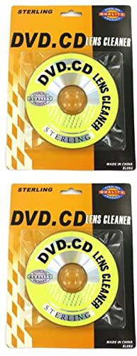 Set of 2 CD DVD CD-ROM Laser Lens Cleaner Compact Disc Dry Laser Lens Cleaning Kit