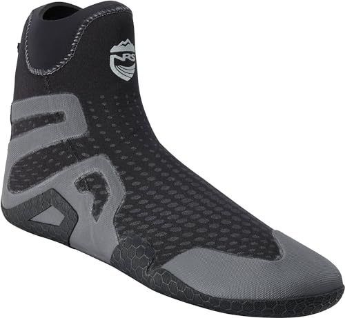 NRS Freestyle Wetshoe - Neoprene Insulation Paddling Boot for Rafting, Kayaking, SUP Black