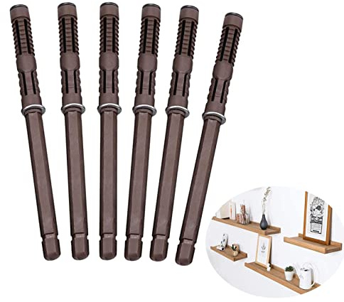 6PCS Concealed Floating Shelf Brackets, Heavy Duty Invisible Support, 10x100mm | Solid Steel, Rust-Resistant, Holds Heavy Loads, Completely Hidden After Install, Ideal for DIY Wood Shelves