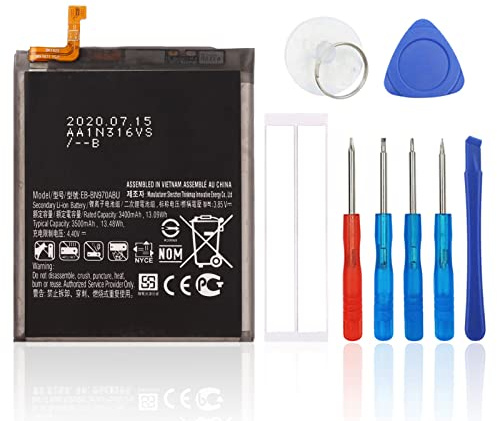 【2024 Nuovo】 SwarKing - Batteria di ricambio compatibile con Samsung Galaxy Note10 EB-BN970ABU, con kit di attrezzi