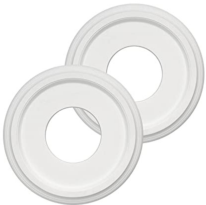 EIFHYT 2 Pack Molded PU Ceiling Medallion for Light Fixtures and Ceiling Fans, 10 OD x 4 ID （White）