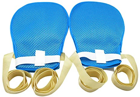 YJZQ Guanti di protezione Guanti con fascia guanto muffola cura dei vecchi guanti anti graffio donna uomo guanti in rete traspirante