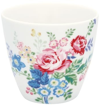 GreenGate - Latte Cup - Elina - Keramik - Farbe: White - (ØxH): 10 x 9 cm