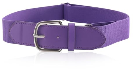 SAVOSWEET Cinturón Elástico Ajustable, Cinturón Unisex Morado, 3,5 cm de Ancho, para Circunferencia de Cintura de 56 a 115 cm, Cinturón con Hebilla de Metal para Deporte, Trabajo, Hombres, Mujeres