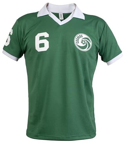 JL Sport Franz Beckenbauer Retro NY Cosmos USA Football League Shirt nummer 6 Jersey, gRÖN, S