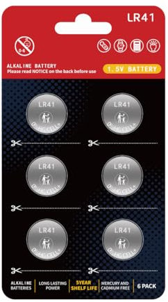 JUNINXIU Lot de 6 piles bouton LR41 L736f AG3 392 384 192 1,5 V de qualité supérieure