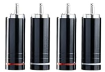 Pro-Ject Connect it Plug DS RCA, Hochwertige Cinch Stecker zum Löten, Kontakte versilbert, 4Stk