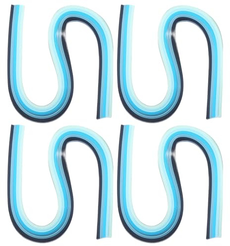 PATIKIL 540 x 10 mm Quilling Papierstreifen Papier Quilling, 480 Stück Origami Fröbelstern Papierstreifen Streifen Set für Kunst, DIY, Handarbeit, Weihnachten, Farbverlauf Blau