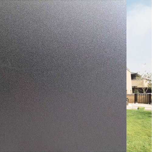 Sonnenschutzfolie Fenster Innen 40 x 100 cm Sichtschutz Wärmeisolierung Blickdicht Privatsphäre Anti-Uv Fenstertönung Fenster Folie Dekofolie für Büro Und Haus, schwarz matt