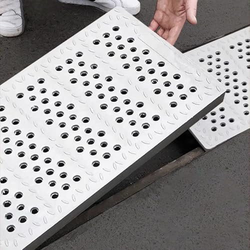 WDJBPSH Yard Trench Drain Grate Cover, Non-slip Drainage Grating for Driveway Porch Decks Shed Sidewalk Lawn, Grating Yard Drain - Load Capacity 0.5-2 Tonne(45x50x4cm/17.7x19.7x1.6in)