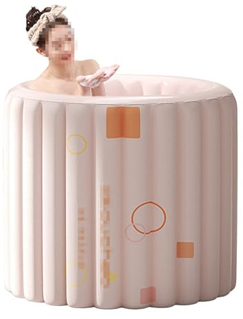 Vasca da Bagno Gonfiabile, Vasca da Bagno Pieghevole, Vasca Portatile Adulti, Vasca Gonfiabile Adulti per Bagni Piccoli capacità di Carico 100kg(Pinkss)