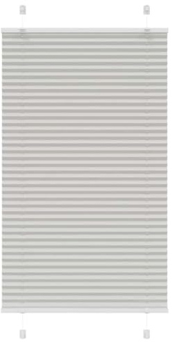 vidaXL Estor Plisado Gris Claro 80x150 cm Tela Ancho 79,4 cm Poliéster
