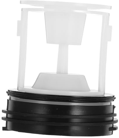 Washing Machine Drain Pump Outlet Valve Plug with Filter Mesh 2 Hole | Abs Black Finish, Leakproof Fit, Easy Installation, for Front Loading Washers and Machine Accessories