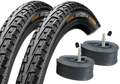 2 Stück Reifen 28 Ride Tour schwarz 42-622 28 x 1.60 + AV Schläuche