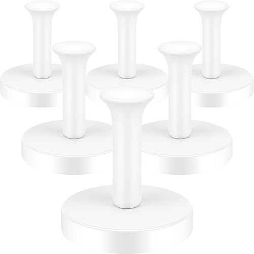 Neosmuk Magnetischer Kleiderhaken,77kg starke, Extra Schwere Magnet-Haken, Magnetischer Kranzaufhänger/-Halter für Metalldtüren, Handtasche, Handtuch, Strumpf, Kreuzfahrtkajüte, Weiß, 6er-Pack