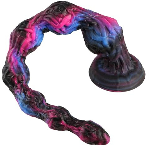 44,5 CM Super Long Anal Tentacle Dildo, énorme cheval Pulpe Anal Snake Knot Fantasy Monster Ribbed Dildo, Long Butt Plug Alien Knotted Adult Sex Toys for Women Men Gay Prostate Massage - S