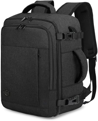 VANKEV 40x30x20 für Ryanair Handgepäck Laptop Rucksack Reiserucksack | 24L Eurowings Handgepäck, Leichte Freizeitrucksack, Tasche Rucksack 15.6 Zoll Laptop Backpack für Herren Damen, DUNKELGRAU