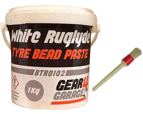 Gear4Garage Premium Ruglyde Tyre Fitting Paste Lube Tyre Soap Tyre Bead Paste Tub Mount with Brush 1KG
