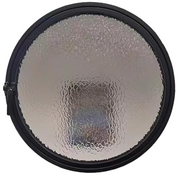 Round Rotating Tempered Glass Window, 360° Rotatable Ventilation Porthole Windows, Embedded Shed Window, For Basement Attic Living Room & Study(Black,80cm/31.5in)