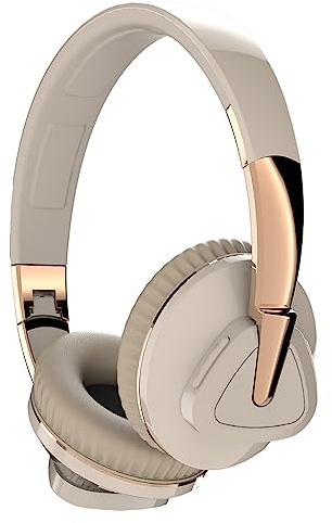 CHEOTIME Casque Bluetooth, Basses Lourdes stéréo, Coussinets d'oreille Doux et Confortables, écouteurs avec micros intégrés, appels HD pour Ordinateur et téléphone Portable (Kaki)