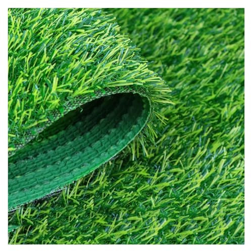 MYJIO Rasenteppich Outdoor Künstlicher Kunststoffrasen Wetterfest Rollrasen Grasmatte für Balkon, Terrasse, Garten, Grün (1.5x1m/4.92x3.28ft)