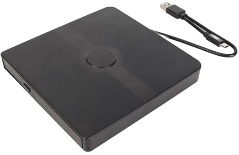 Ouitble Lecteur DVD CD Externe USB 3.0 Type C Graveur Lecteur Graveur Lecteur de Disque Optique Portable Enregistreur pour Ordinateur Portable Bureau Mac OS Linux Plug Play ABS