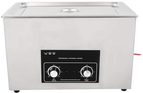 JJsdwin Digital Ultrasonic Cleaner 30L, Ultrasonic-Cleaning Machine with Heater, Stainless Steel Cleaning Tank Machine for Clocks and Hardware, Time Setting 0-30 min