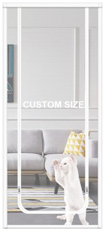 Puerta mosquitera para Gatos, Puertas de Malla aptas para Mascotas y niños | puerta mosquitera con autoadhesivo, malla para sala de estar, dormitorio, cocina y patio