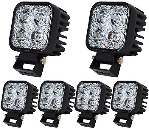 6pcs 12W LED Scheinwerfer Flutlicht Rückfahrscheinwerfer IP67 Wasserdicht Arbeitsscheinwerfer 12V 24V