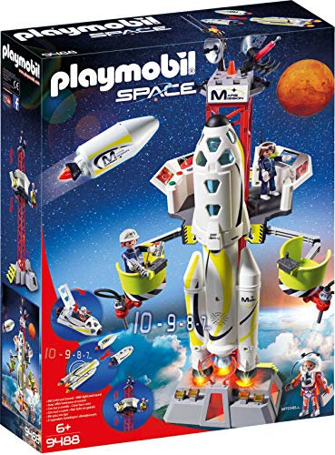 PLAYMOBIL 9488 Fusée Mars avec plateforme de lancement- - Space- Mission sur Mars espace