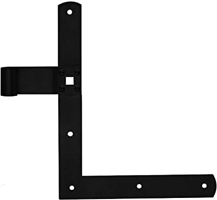 Pollmann®Baubeschläge Winkelband leicht, Rolle Ø 13 mm, 250 x 300 mm, schwarz, 2 Paar
