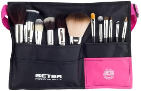 Beter – Kit de maquillaje profesional con 12 brochas y pinceles para rostro y ojos