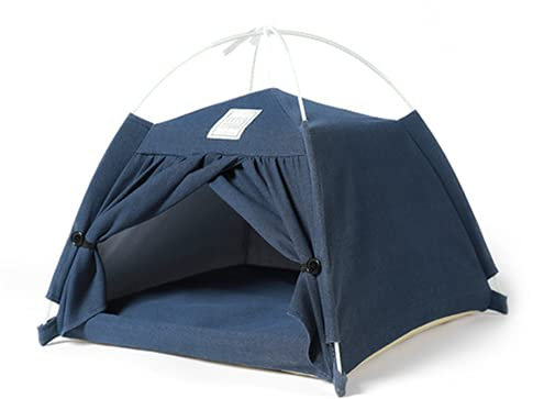 Tipi Zelt Hunde Haustierzelt Haustier Tierbett Katze Hundezelt Abnehmbar Hundebett mit Schlafkissen Katzenzelt Weich Katzenbett Flauschig Welpenbett Kuschelig Haustierbett Kleine Hunde Katze Welpen