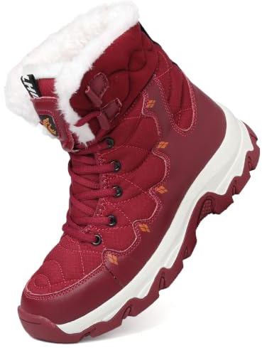 Unitysow Botas de Invierno para Mujer Cálido Botines Nieve | Hombre Forradas Botas de Nieve,Exterior Calientes Zapatos de Invierno,Impermeable,Antideslizante,Cómodo,Senderismo,Trekking