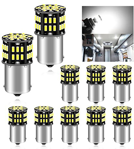 JEFLYM 10 PCS 1156 Glühbirne Lampe,12V Weiß Hell 2W Glühbirne,Für Outdoor-Landschaft Beleuchtung,Indoor Landschaft Beleuchtung