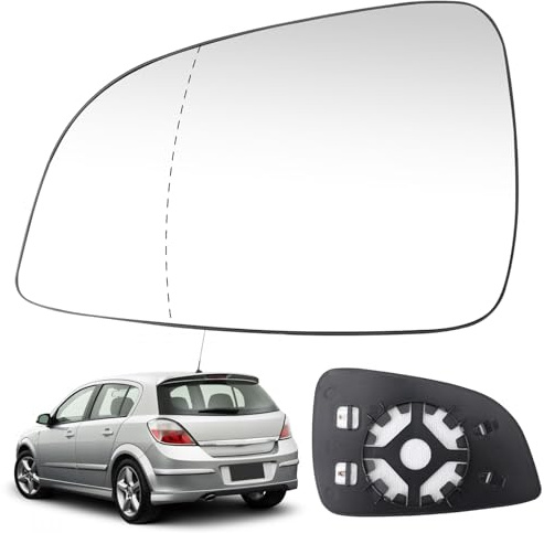 Spiegelglas Ersatz für Opel Astra H/GTC 2009-2013, Außenspiegel Glas Asphärisch, Außenspiegel Verstellbar Geeignet, Umkehrlinse Rückfahrglas Spiegel (Links)