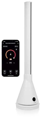Princess Smart tower fan, 2-in-1, cooling & heating, 24h-Timer, Controllable via App, 10 settings, 80° Oscillation, 56 dB max, White or black