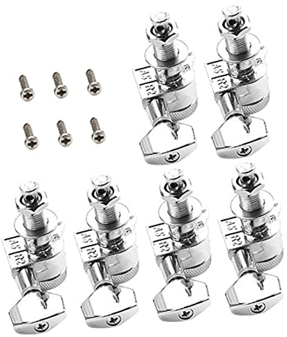 SAFIGLE 6r Gitarrenmechaniken mit Locking Geschlossene Stimmwirbel aus Zinklegierung Silber Präzise Stimmung für Gitarre