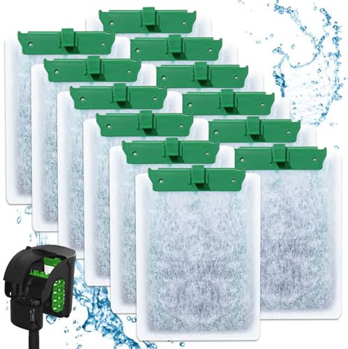 Cunina 12 mittelgroße Filterkartuschen kompatibel mit Tetra Whisper Bio-Bag Filterkartuschen Medium für Aquarien 10i IQ10 PF10, Aquarium-Filterkartuschen, Ersatzfilter für Tetra-Filter